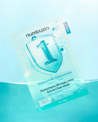 Numbuzin – No.1 Pantothenic B5 Hyaluronic Active Clear Mask – 26ml x 5 pcs