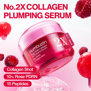 Numbuzin – No.2 Rose PDRN Collagen 2X Plumping Serum, 30ml