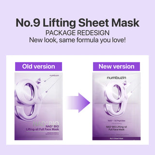 Numbuzin - No.9 NAD+ Bio Lifting-sil Full Face Mask, 28ml, 1 piece