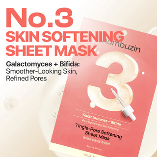 Numbuzin – No. 3 Tingle Pore Softening Sheet Mask, 1 Box, 5ea