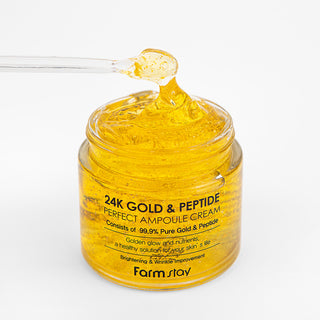 Farmstay – 24K Gold & Peptide Perfect Ampoule Cream Moisturising, 80ml
