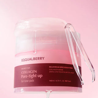 Eqqualberry – Collagen Pore-Tight Up Gel Toner Pads, 140ml/60pads
