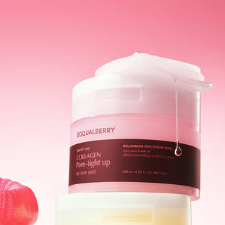 Eqqualberry – Collagen Pore-Tight Up Gel Toner Pads, 140ml/60pads