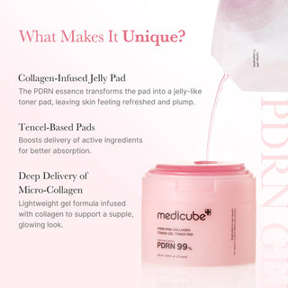 Medicube PDRN Pink Collagen Toning Gel Toner Pad (70 pads)