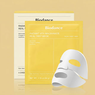 Biodance – Radiant Vita Niacinamide Real Deep Mask 1Box, 34g*4ea