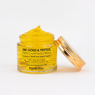 Farmstay – 24K Gold & Peptide Perfect Ampoule Cream Moisturising, 80ml