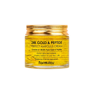 Farmstay – 24K Gold & Peptide Perfect Ampoule Cream Moisturizing, 80ml