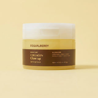 Eqqualberry - كولاجين جلو أب جل تونر بادز، 140 مل/60 قطعة
