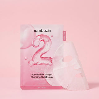 Numbuzin – No.2 Rose PDRN Collagen Plumping Sheet Mask, 1st