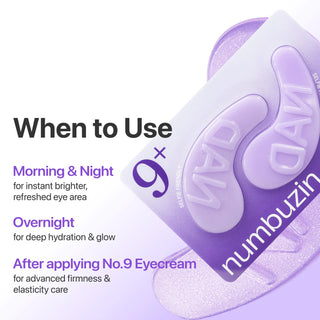Numbuzin – No.9 NAD+ Eye Patches, 5 pairs